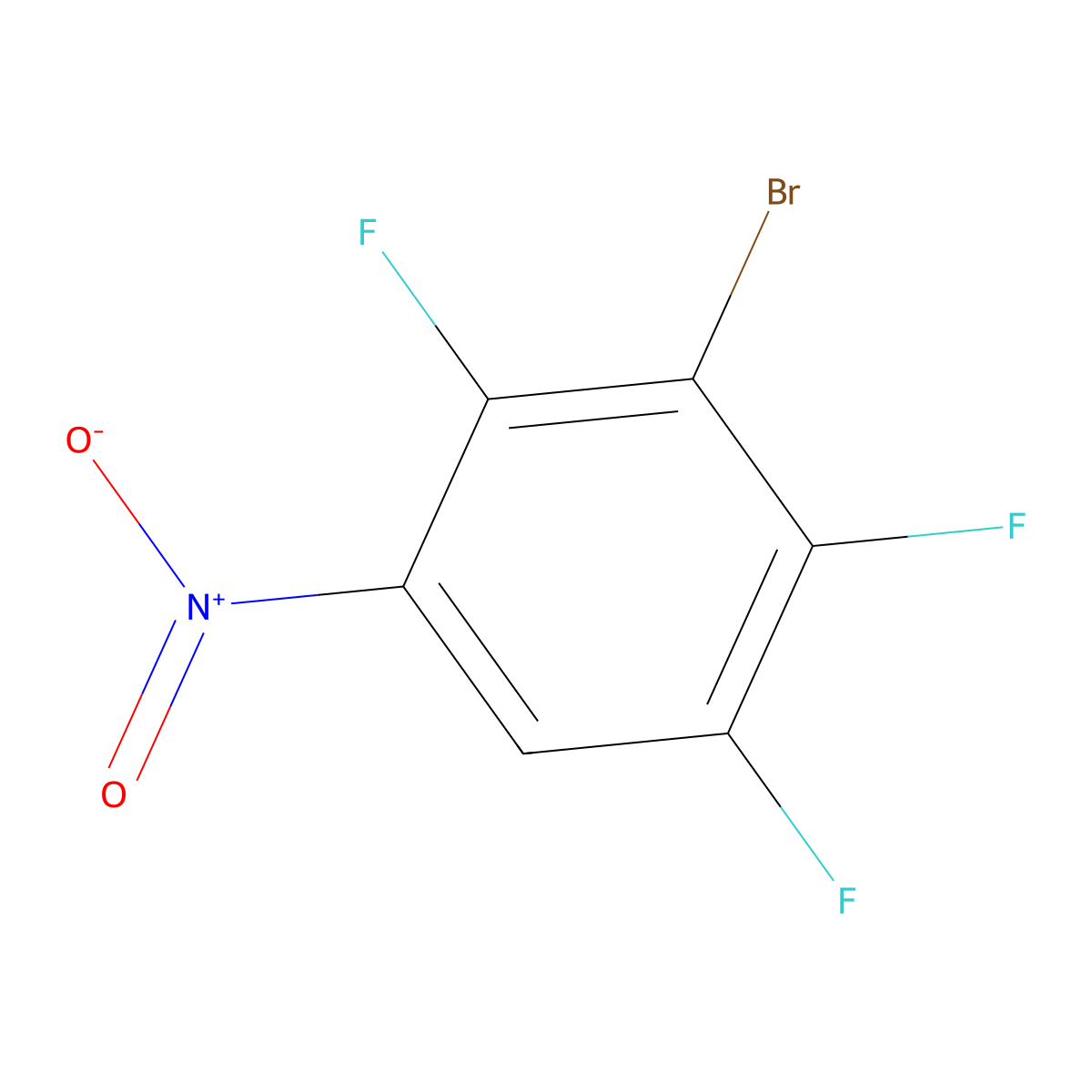 3-Bromo-1,2,4-trifluoro-5-nitrobenzene molecular structure, CAS 485318-76-1