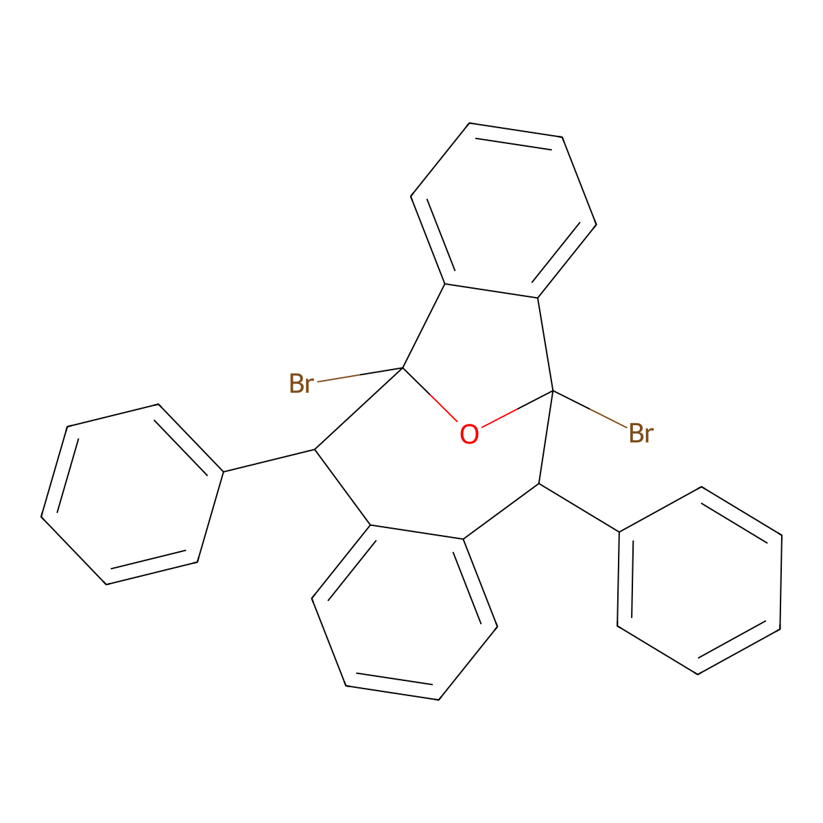 1,10-Dibromo-2,9-diphenyl-17-oxatetracyclo[8.6.1.0~3,8~.0~11,16~]heptadeca-3,5,7,11,13,15-hexaene molecular structure, CAS 485319-61-7
