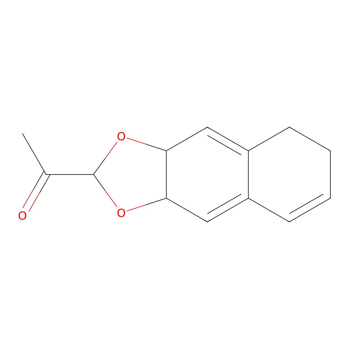 1-(3a,5,6,9a-Tetrahydronaphtho[2,3-d][1,3]dioxol-2-yl)ethanone molecular structure, CAS 485319-69-5