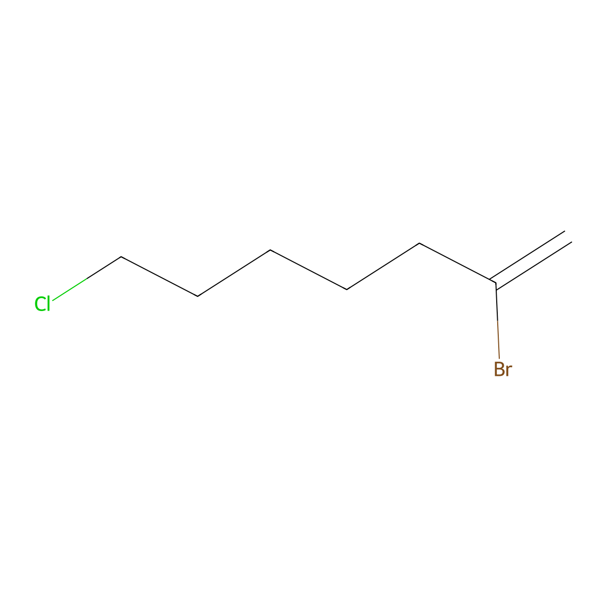 2-Bromo-7-chloro-1-heptene molecular structure, CAS 485320-15-8