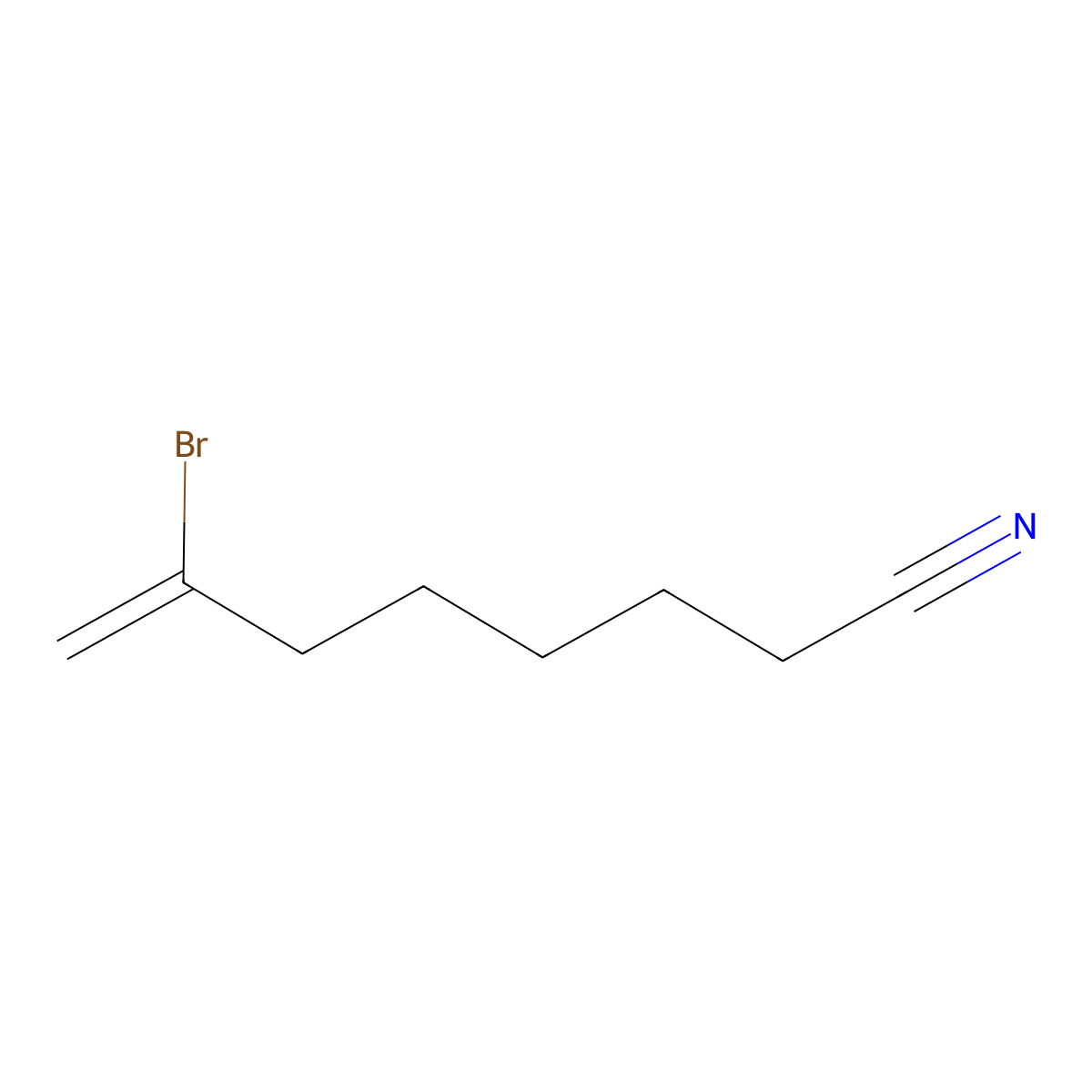 7-Bromo-7-octenenitrile molecular structure, CAS 485320-19-2