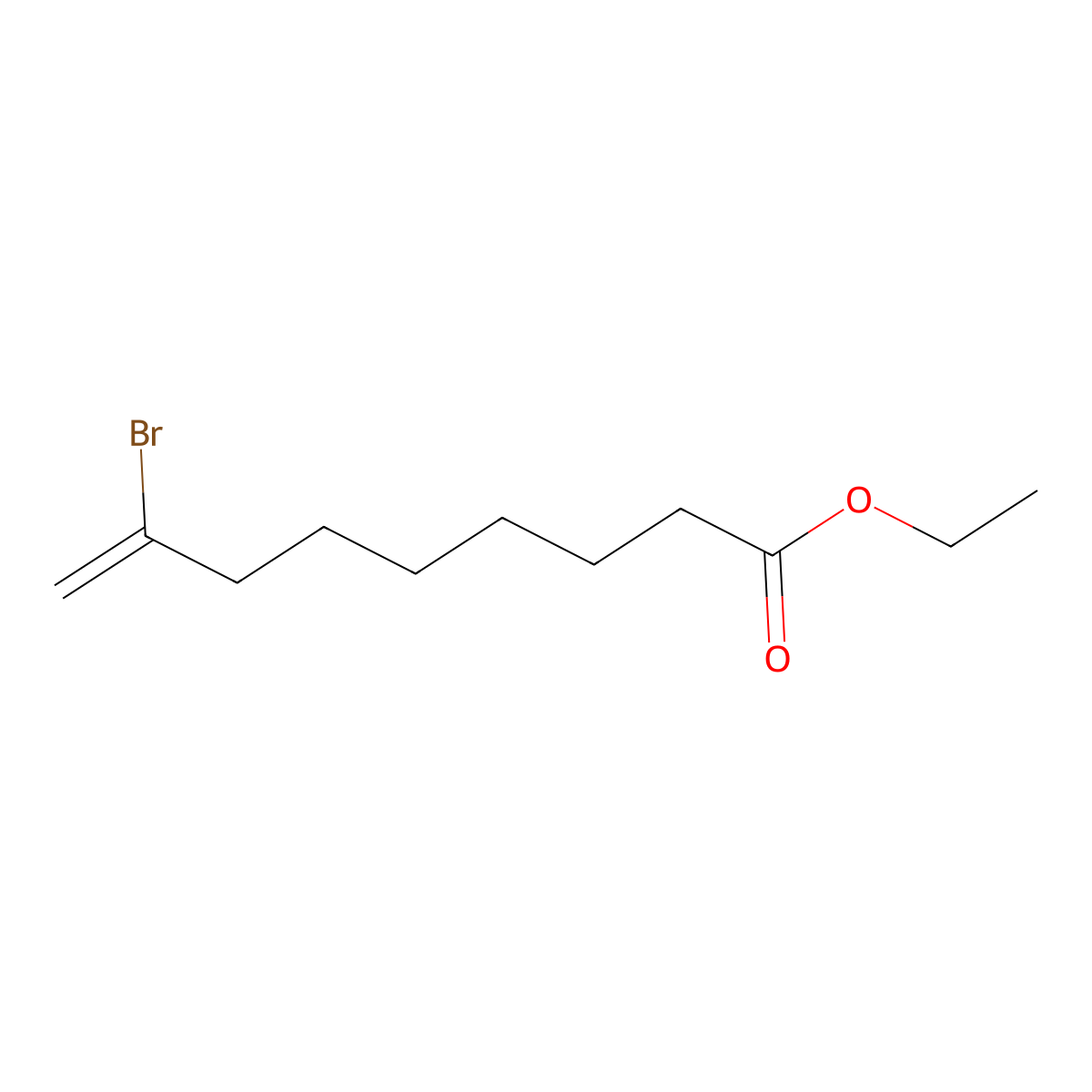 Ethyl 8-bromonon-8-enoate molecular structure, CAS 485320-26-1