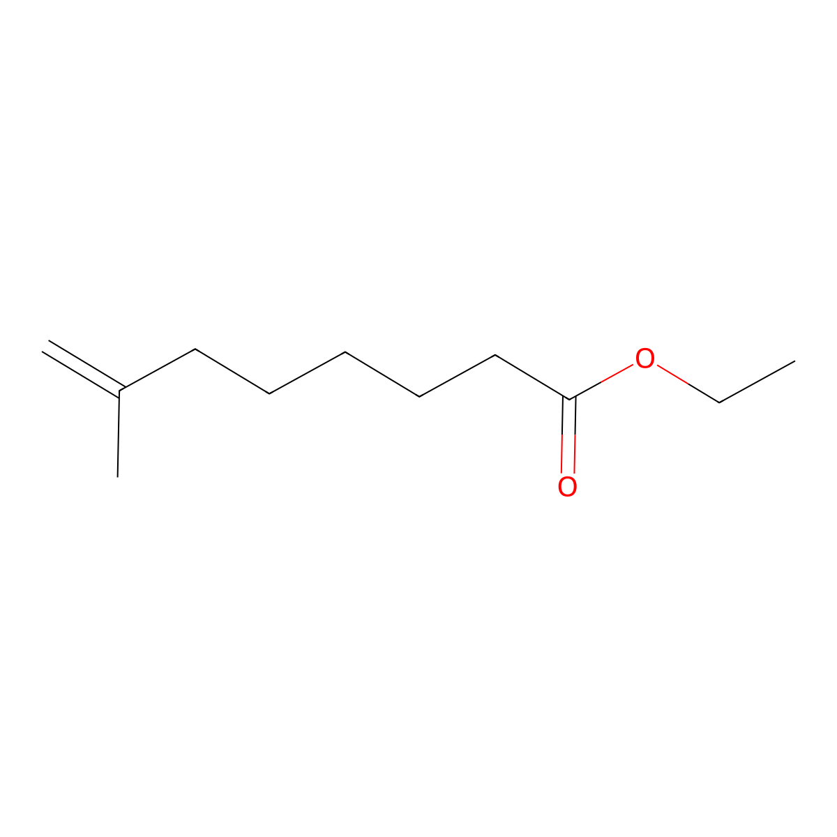 Ethyl 7-methyloct-7-enoate molecular structure, CAS 485320-27-2