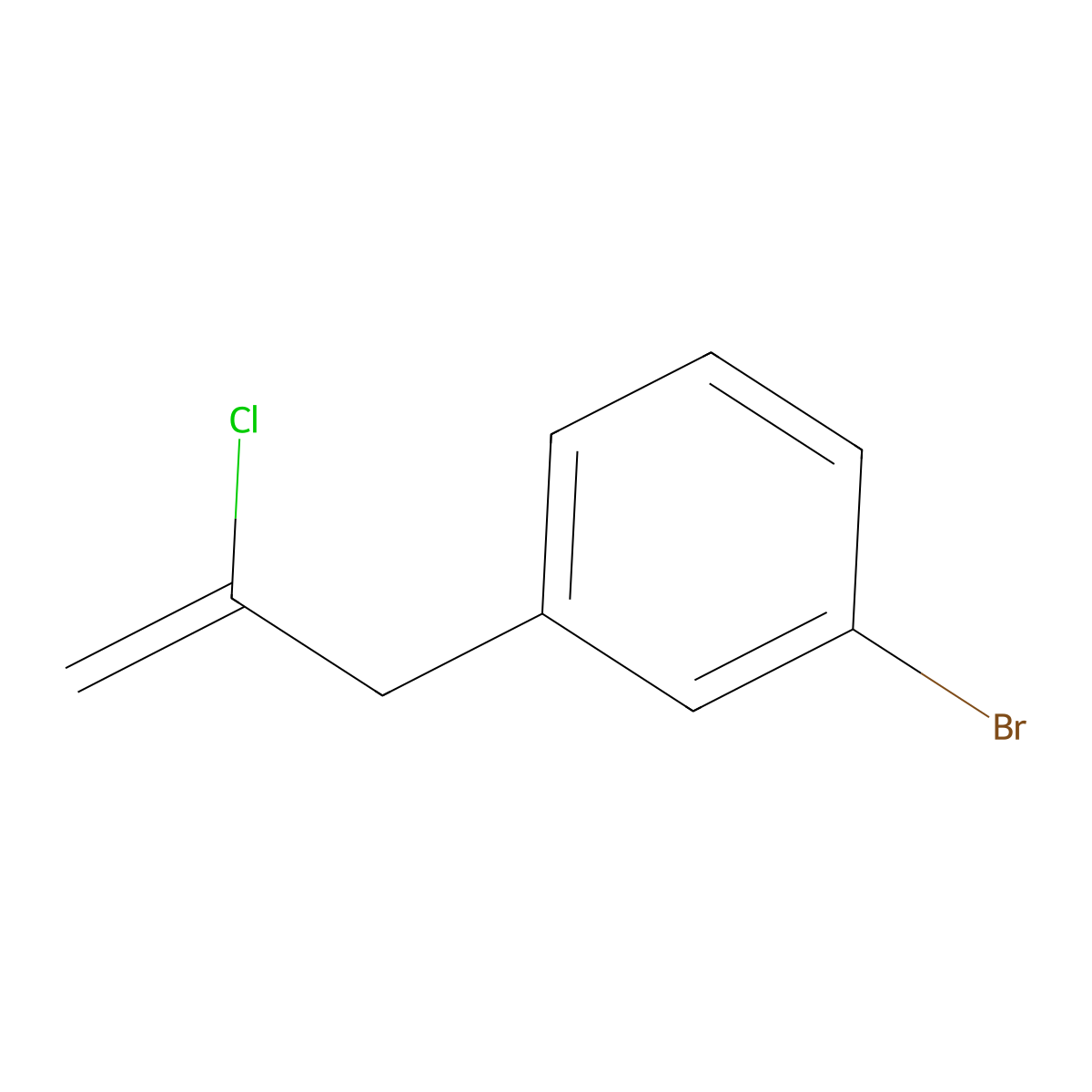 3-(3-Bromophenyl)-2-chloro-1-propene molecular structure, CAS 485320-29-4