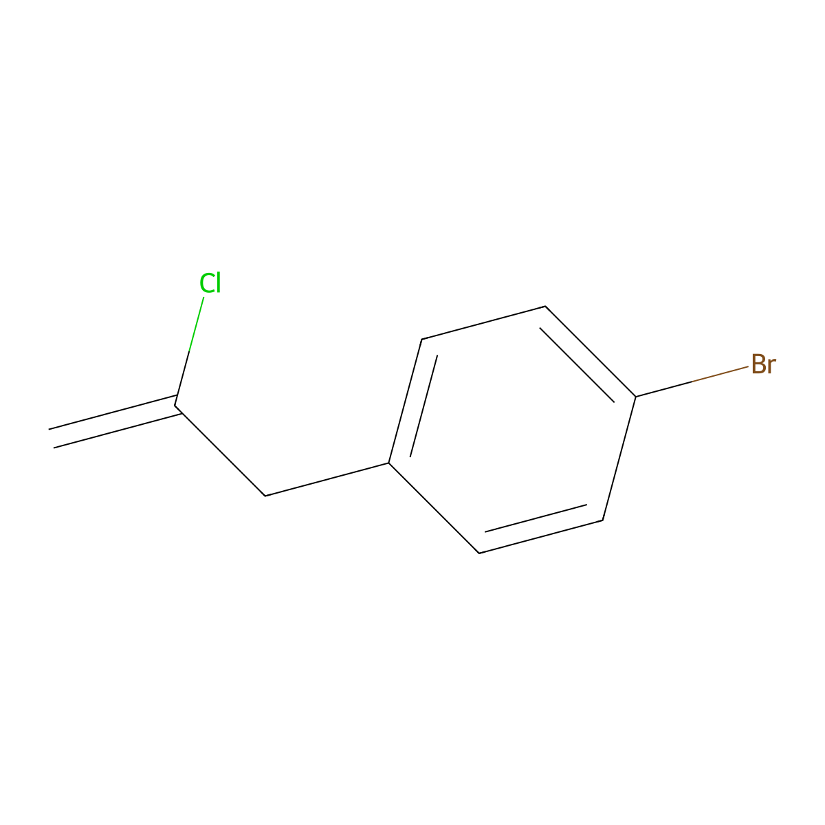 3-(4-Bromophenyl)-2-chloro-1-propene molecular structure, CAS 485320-33-0