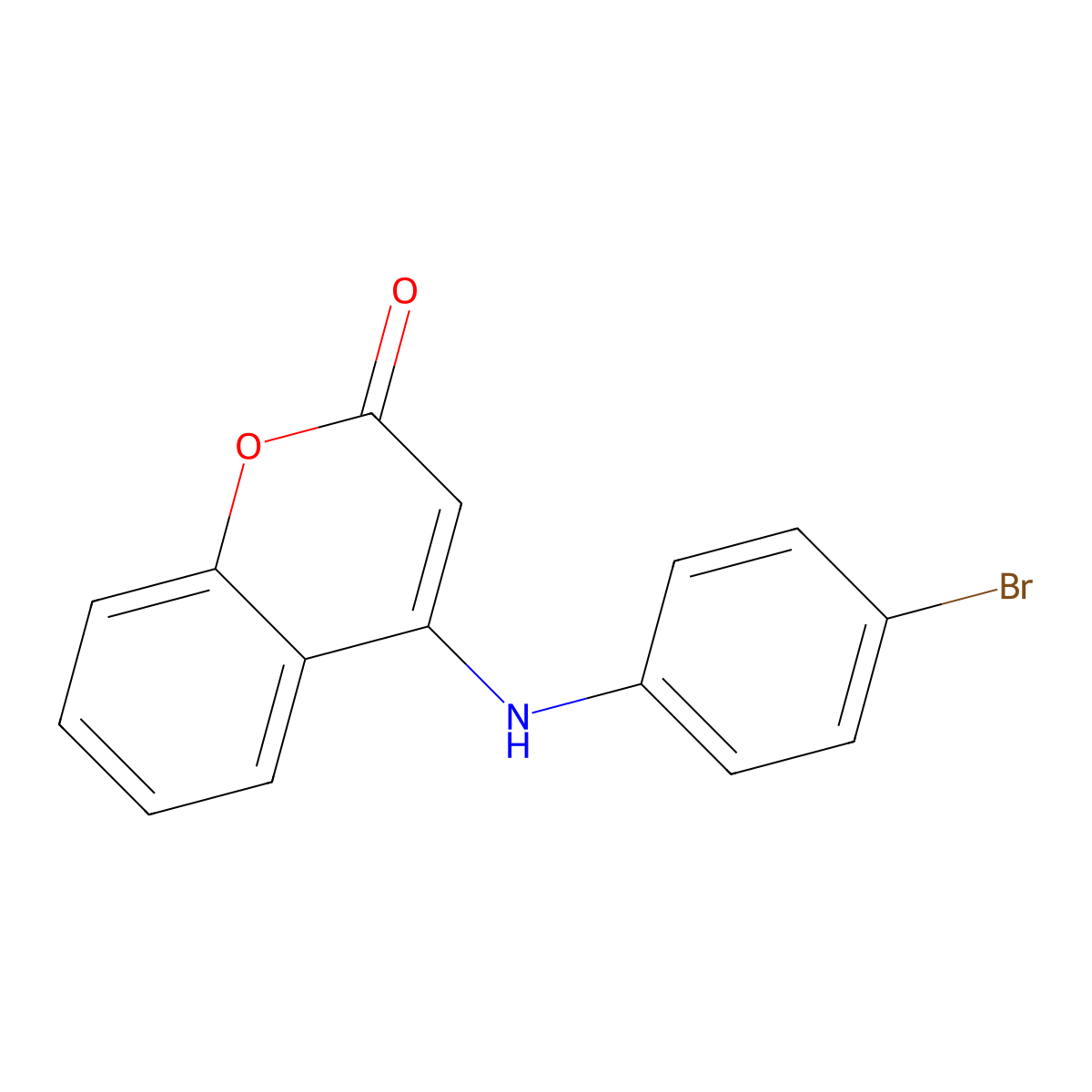 4-(4-Bromoanilino)chromen-2-one molecular structure, CAS 485322-87-0