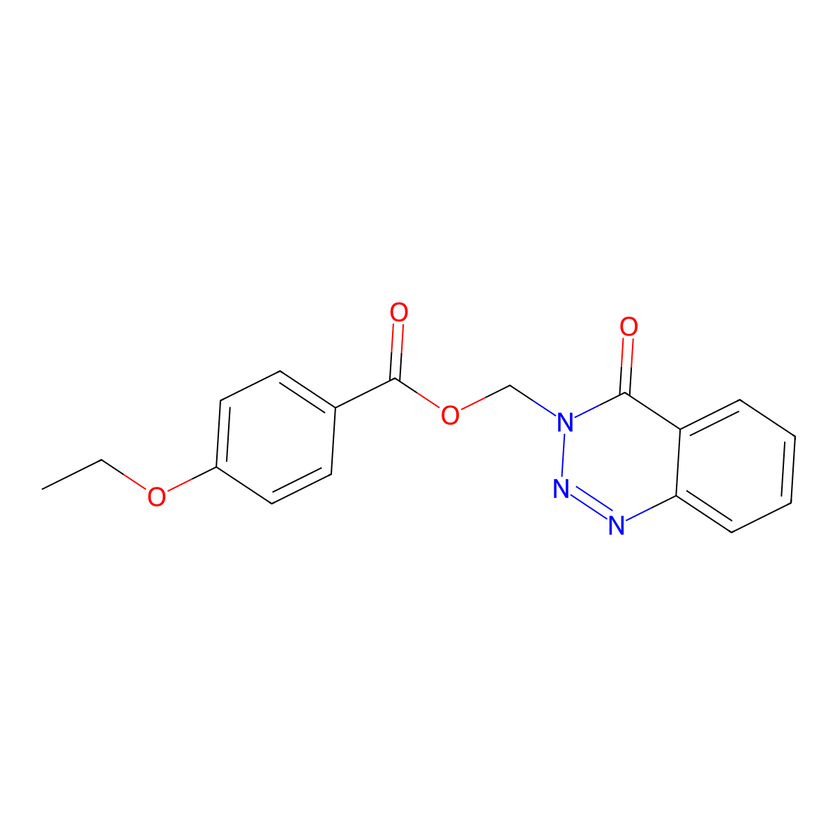 (4-Oxo-1,2,3-benzotriazin-3-yl)methyl 4-ethoxybenzoate molecular structure, CAS 485340-48-5