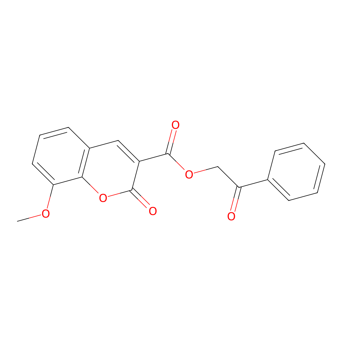 2-oxo-2-phenylethyl 8-methoxy-2-oxo-2H-chromene-3-carboxylate molecular structure, CAS 485351-72-2
