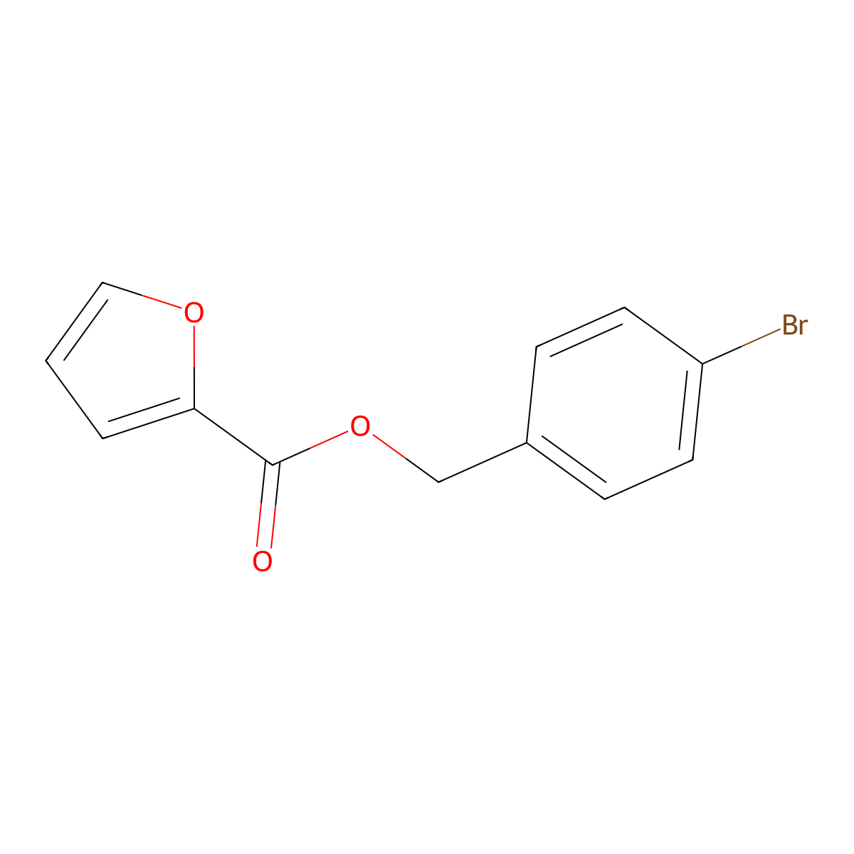 (4-Bromophenyl)methyl furan-2-carboxylate molecular structure, CAS 485355-72-4