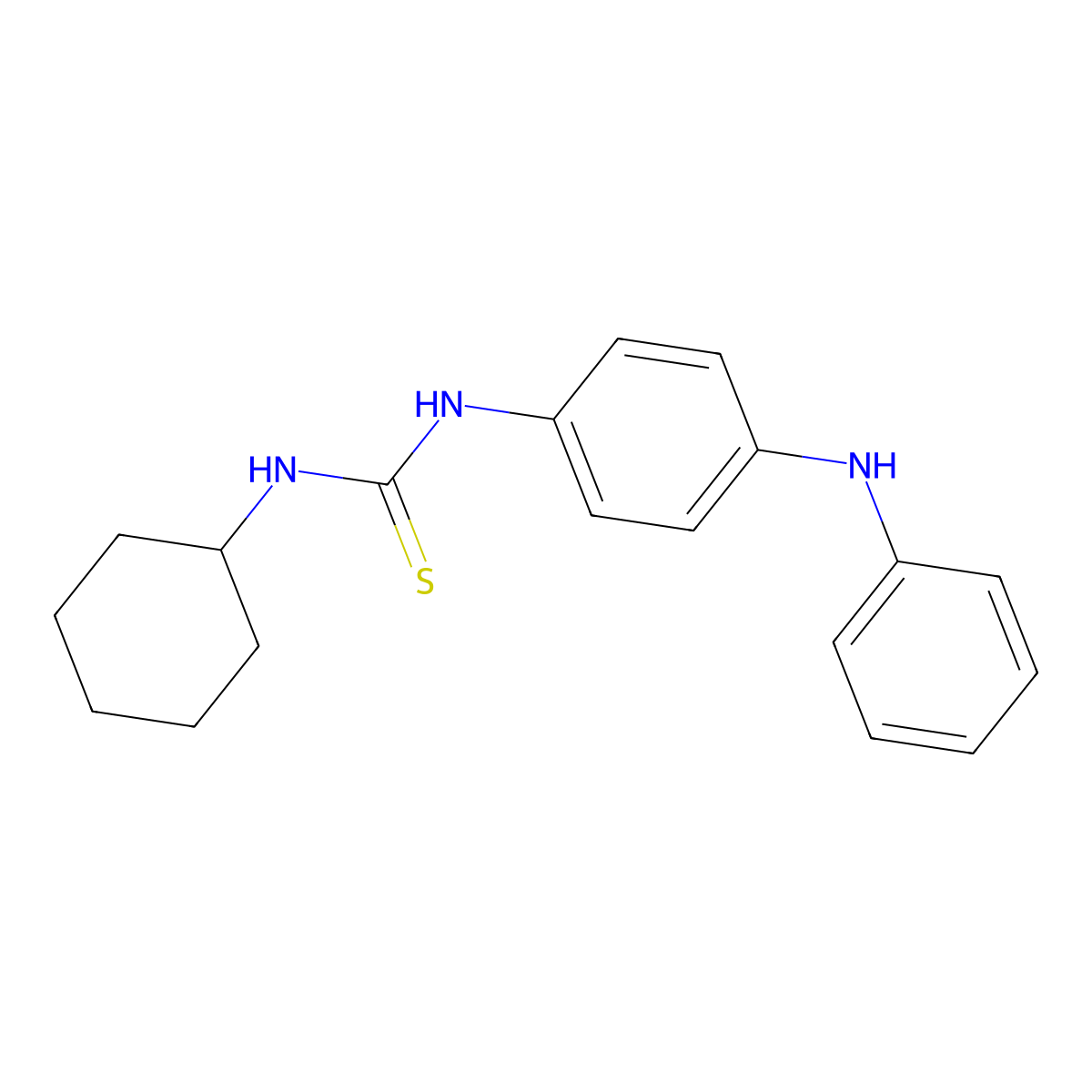 1-(4-Anilinophenyl)-3-cyclohexylthiourea molecular structure, CAS 485356-99-8