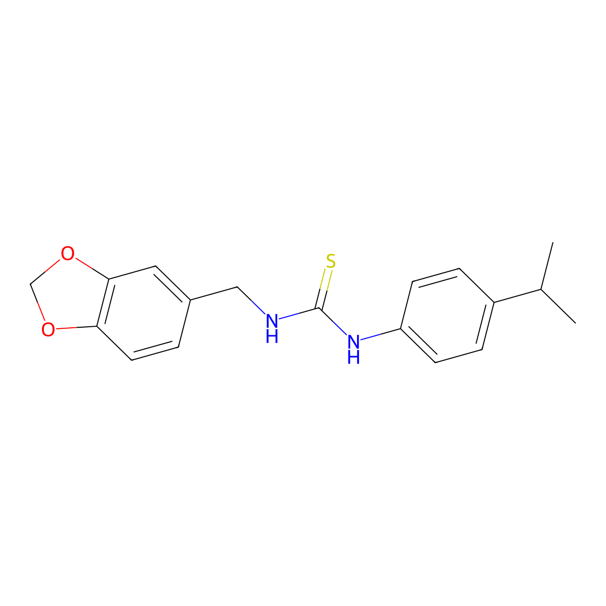 1-(1,3-Benzodioxol-5-ylmethyl)-3-(4-propan-2-ylphenyl)thiourea molecular structure, CAS 485370-60-3