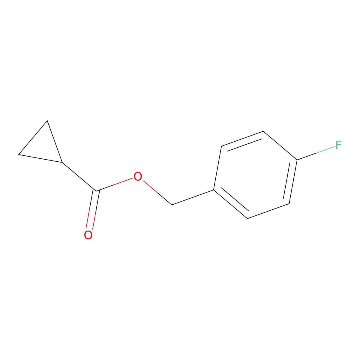 (4-Fluorophenyl)methyl cyclopropanecarboxylate molecular structure, CAS 485376-17-8
