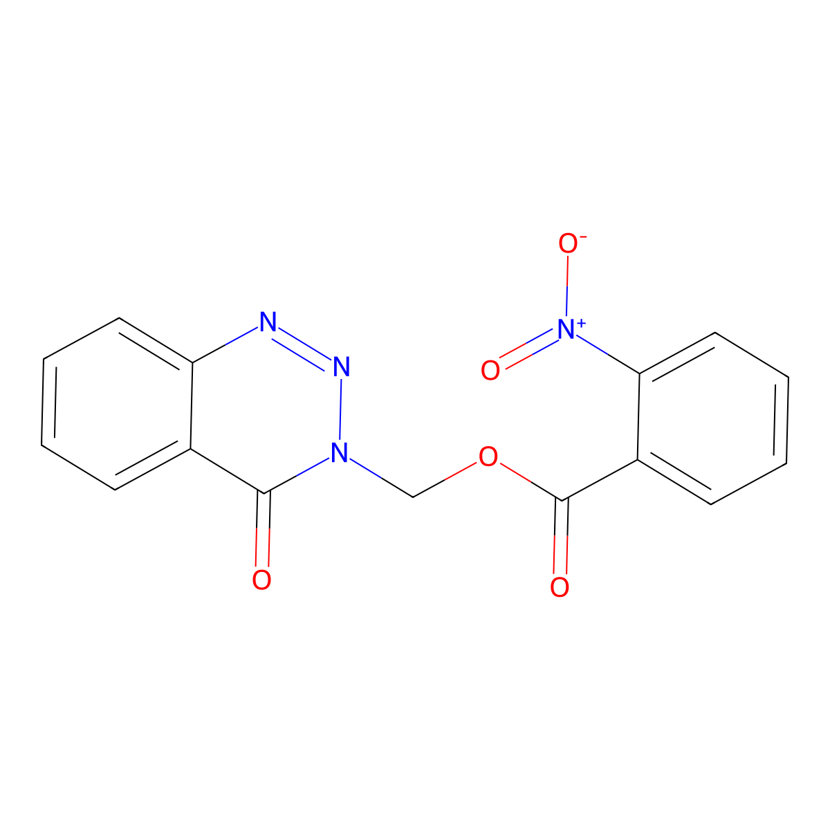 (4-oxobenzo[d][1,2,3]triazin-3(4H)-yl)methyl 2-nitrobenzoate molecular structure, CAS 485378-00-5