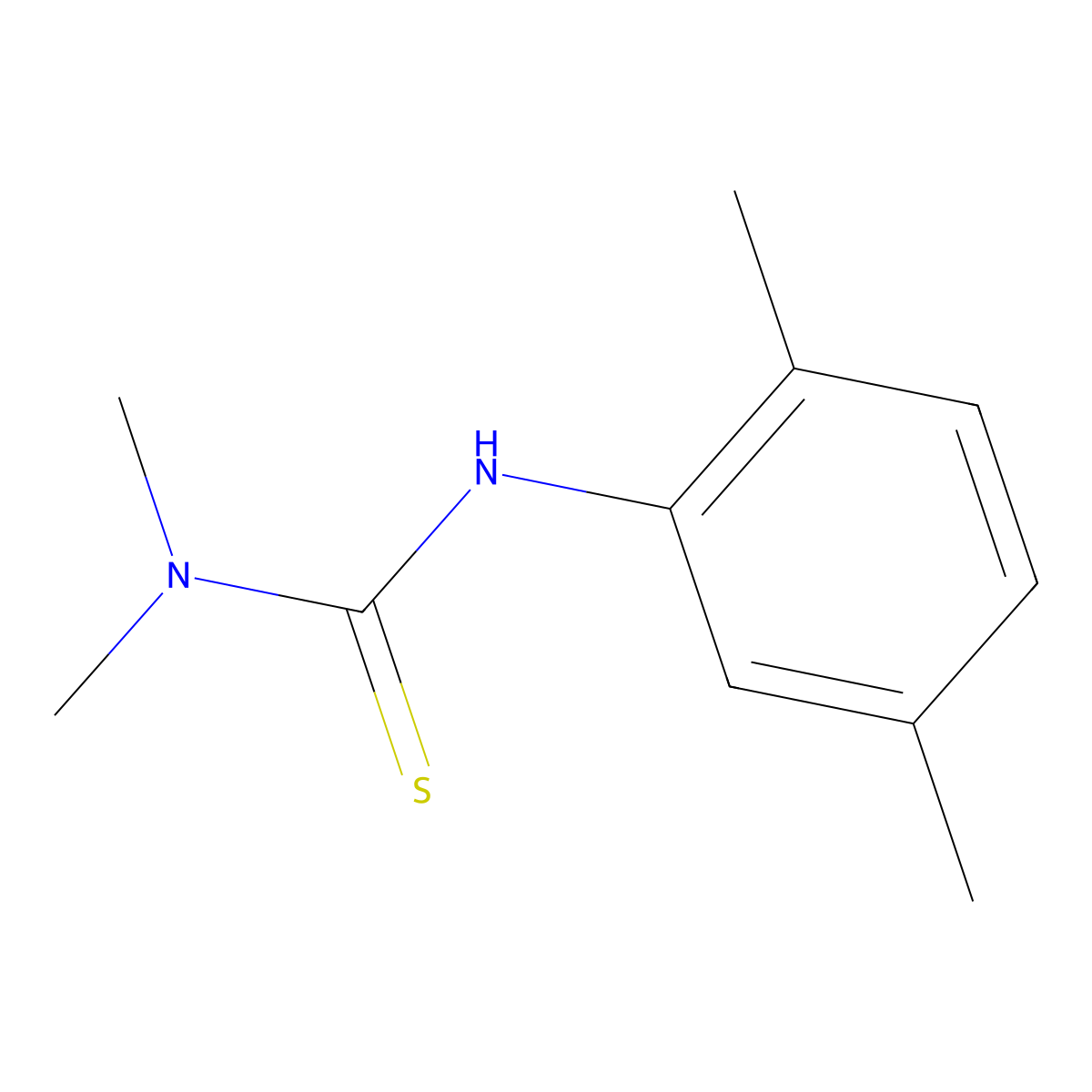 N'-(2,5-dimethylphenyl)-N,N-dimethylthiourea molecular structure, CAS 485381-49-5