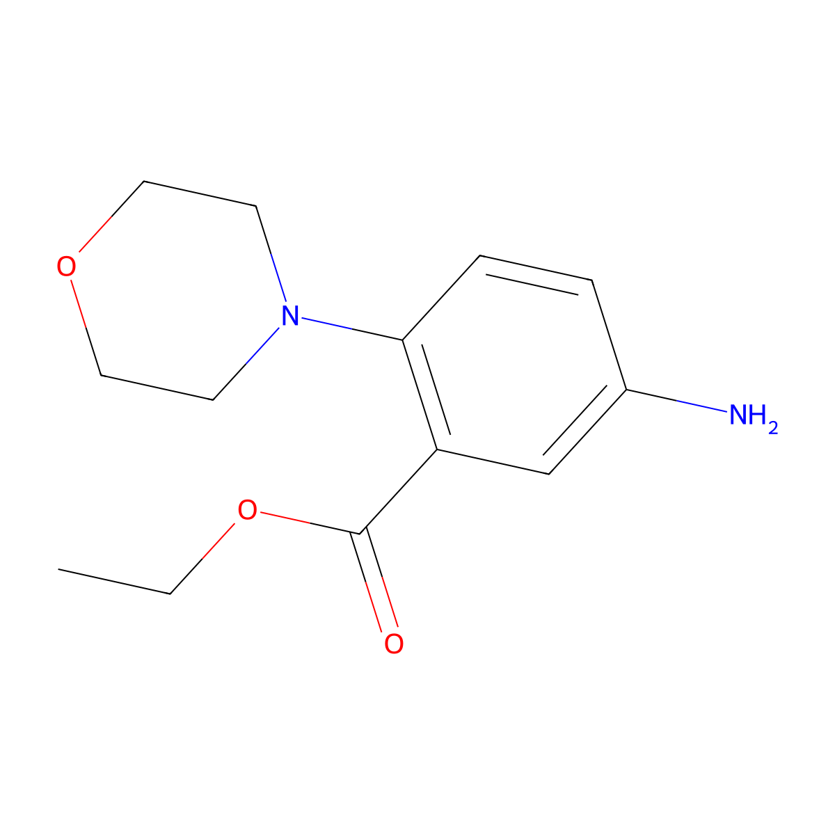 Ethyl 5-amino-2-(morpholin-4-yl)benzoate molecular structure, CAS 485388-02-1