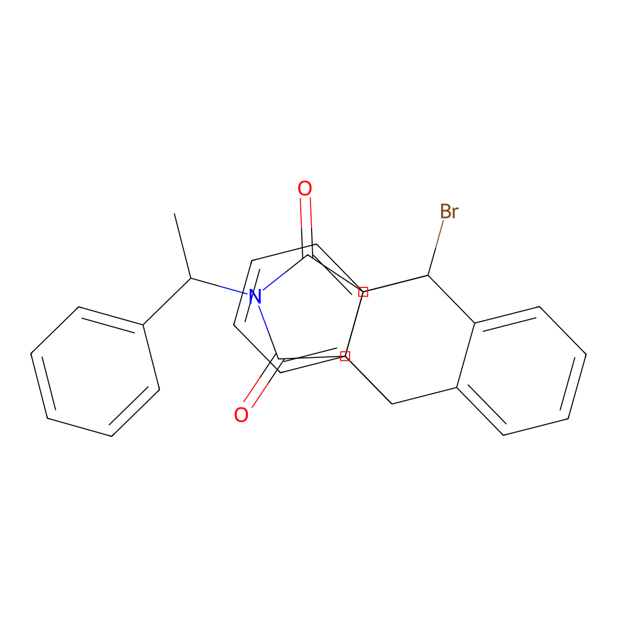 1-Bromo-17-(1-phenylethyl)-17-azapentacyclo[6.6.5.0~2,7~.0~9,14~.0~15,19~]nonadeca-2,4,6,9,11,13-hexaene-16,18-dione molecular structure, CAS 485389-36-4
