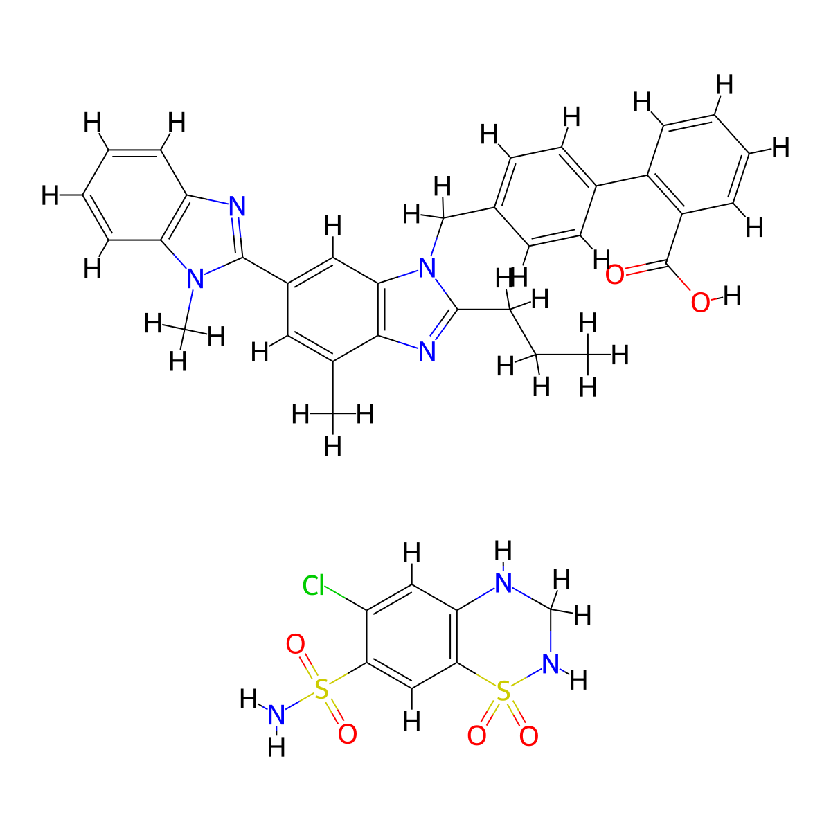 Hydrochlorothiazide; telmisartan molecular structure, CAS 485391-74-0