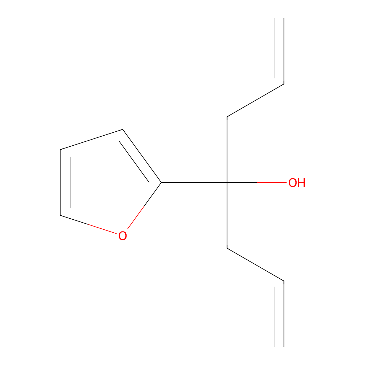4-(Furan-2-yl)hepta-1,6-dien-4-ol molecular structure, CAS 485397-41-9