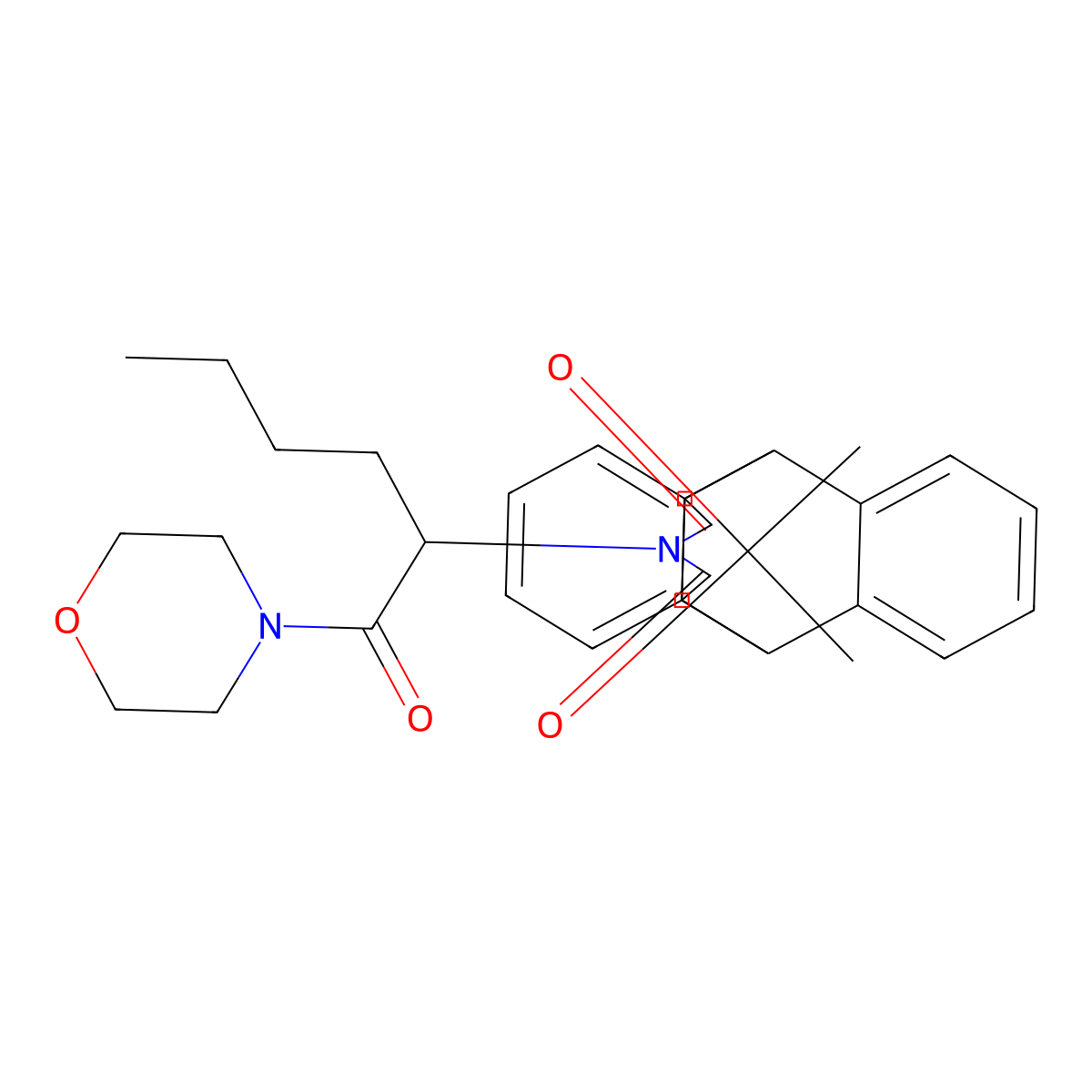 13-(1-morpholino-1-oxohexan-2-yl)-11,15-dihydro-9H-9,10-[3,4]epipyrroloanthracene-12,14(10H,13H)-dione molecular structure, CAS 485397-51-1