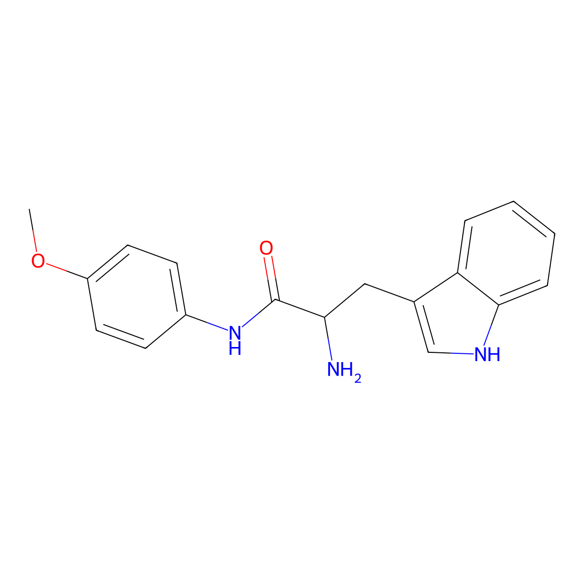 2-Amino-3-(1H-indol-3-yl)-N-(4-methoxyphenyl)propanamide molecular structure, CAS 485397-57-7