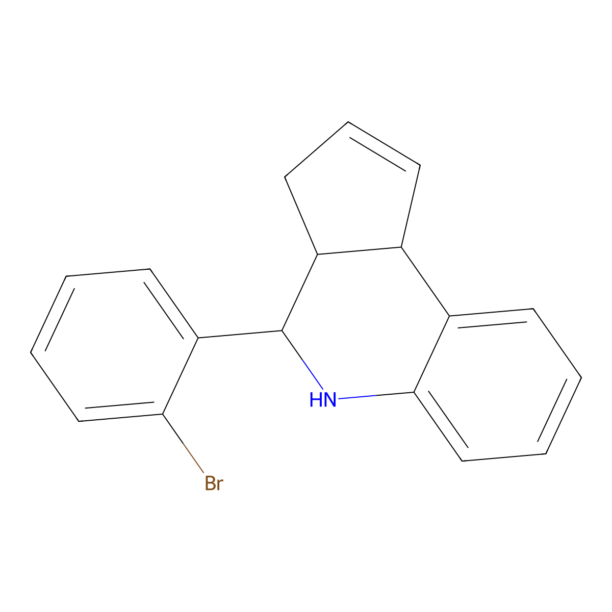 4-(2-bromophenyl)-3a,4,5,9b-tetrahydro-3H-cyclopenta[c]quinoline molecular structure, CAS 485397-59-9