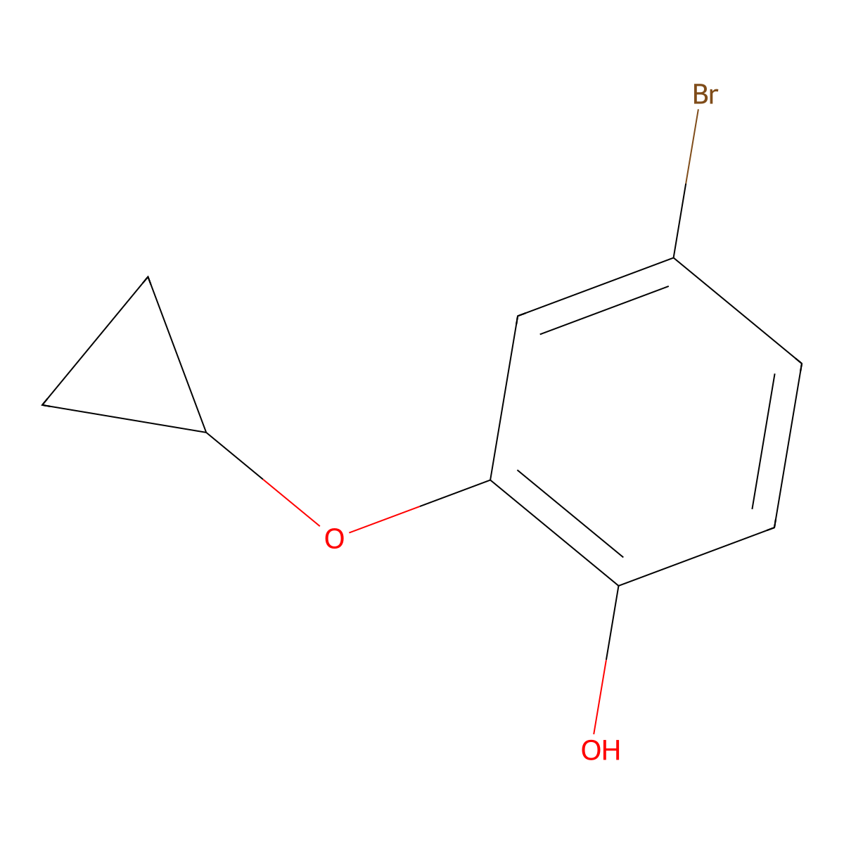 4-Bromo-2-cyclopropoxy-phenol molecular structure, CAS 485402-61-7