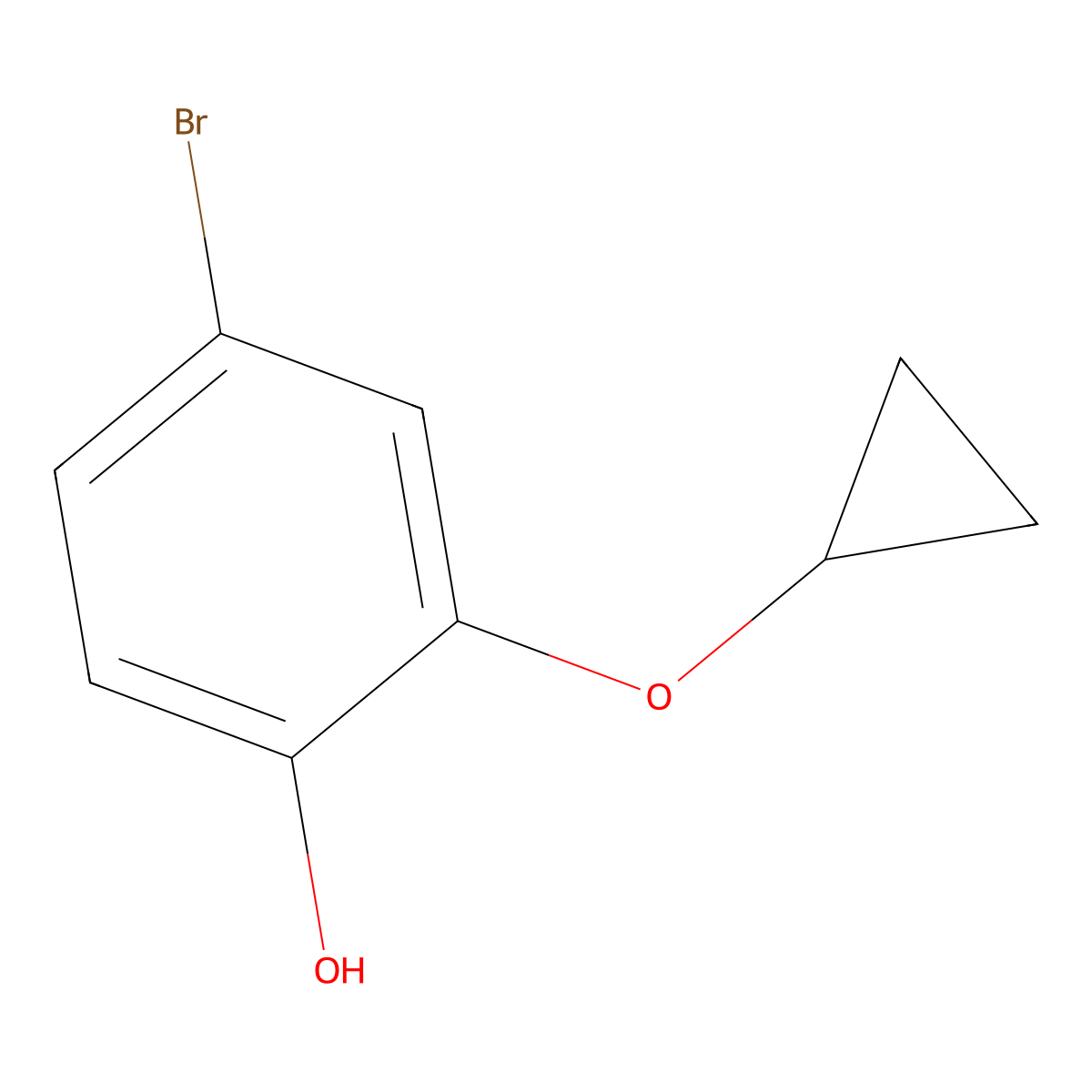 4-Bromo-2-cyclopropoxy-phenol molecular structure, CAS 485402-61-7