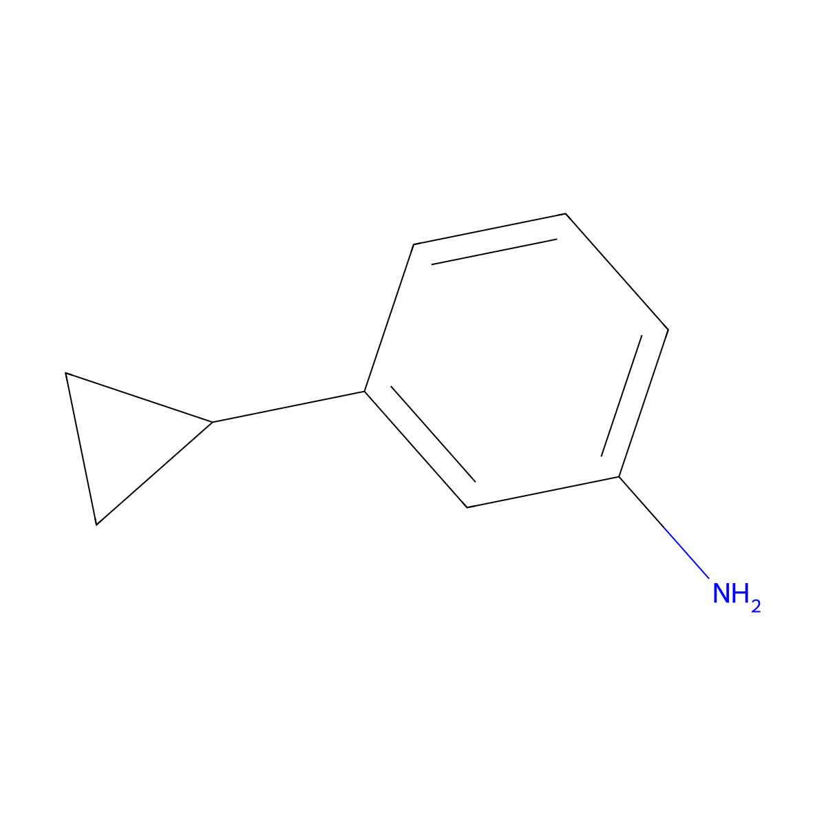 3-Cyclopropylaniline molecular structure, CAS 485402-64-0