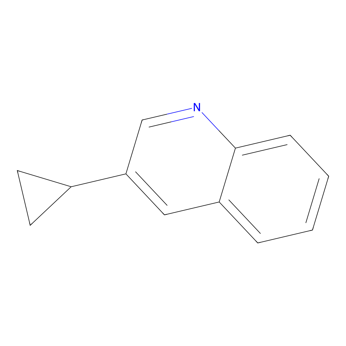 3-Cyclopropylquinoline molecular structure, CAS 485402-68-4