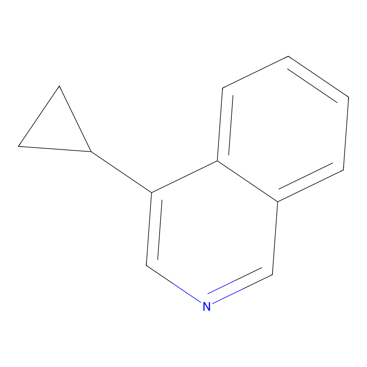 4-Cyclopropylisoquinoline molecular structure, CAS 485402-69-5