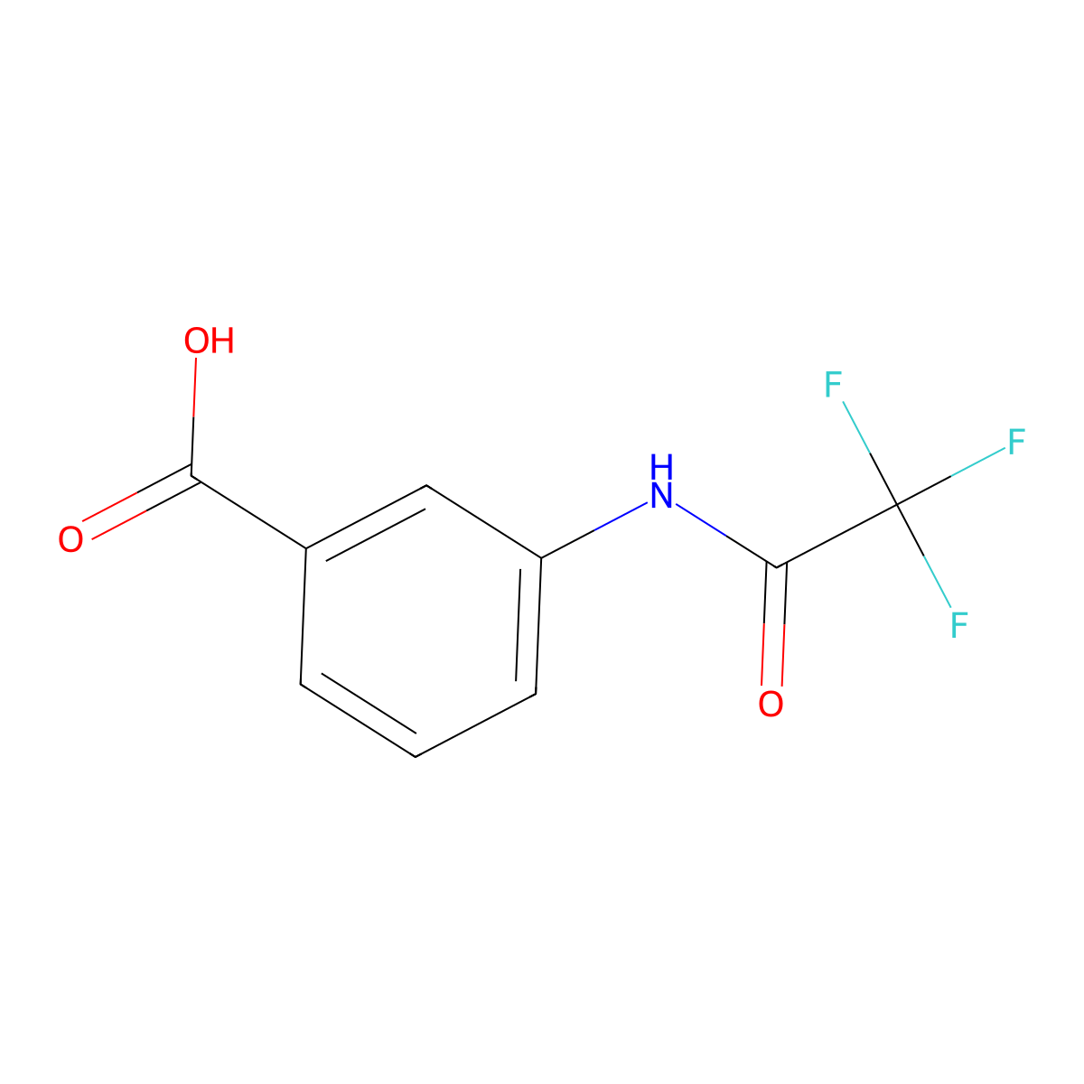 3-[(Trifluoroacetyl)amino]benzoic acid molecular structure, CAS 4855-05-4