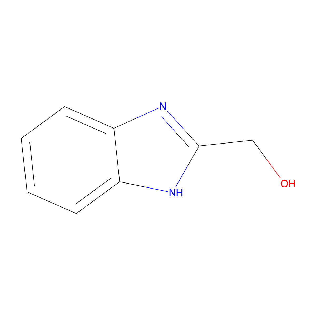 2-(Hydroxymethyl)-1H-benzimidazole molecular structure, CAS 4856-97-7
