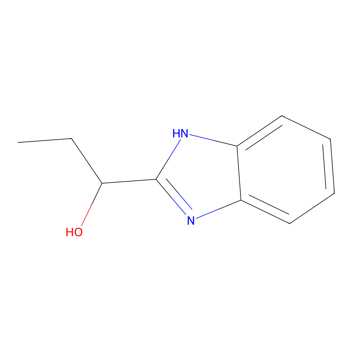 1-(1H-Benzimidazol-2-yl)propan-1-ol molecular structure, CAS 4857-00-5