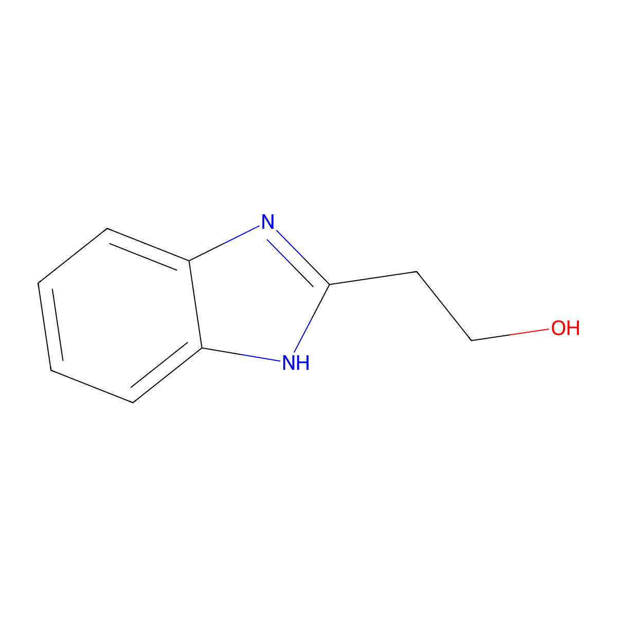2-(Hydroxyethyl)benzimidazole molecular structure, CAS 4857-01-6