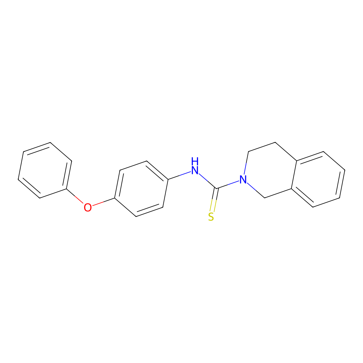 N-(4-phenoxyphenyl)-3,4-dihydroisoquinoline-2(1H)-carbothioamide molecular structure, CAS 485764-93-0