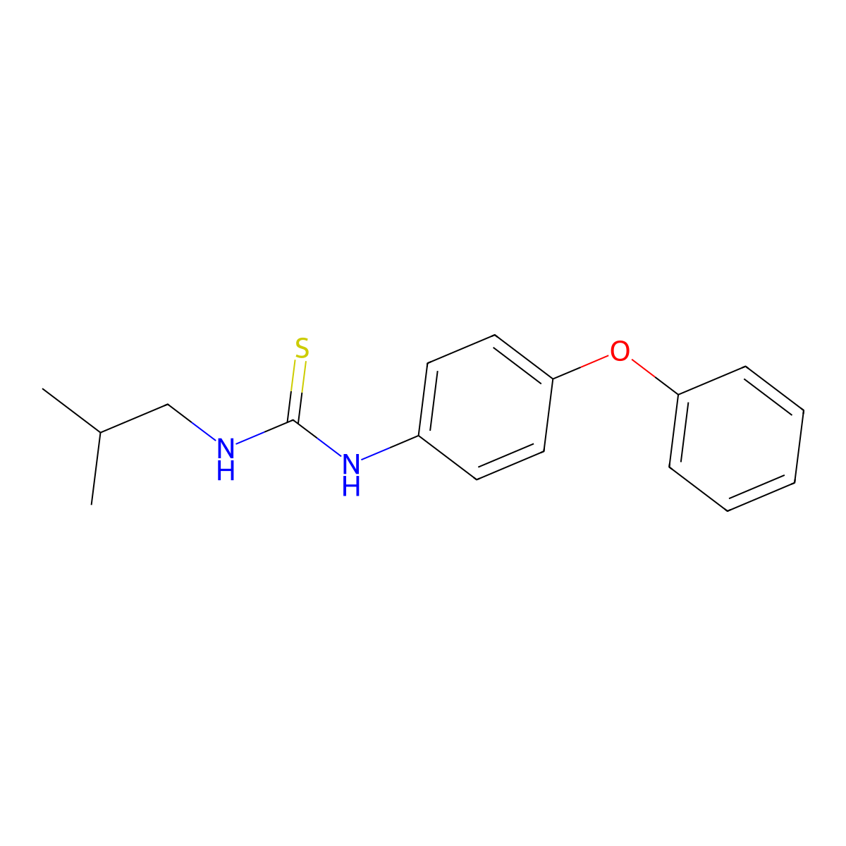 1-(2-Methylpropyl)-3-(4-phenoxyphenyl)thiourea molecular structure, CAS 485784-00-7