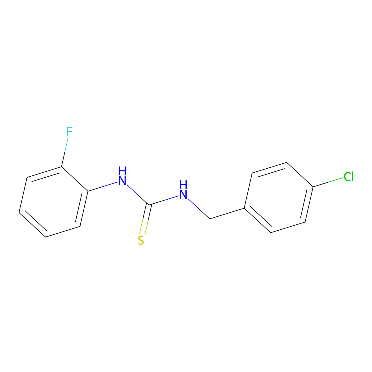 1-(4-Chlorobenzyl)-3-(2-fluorophenyl)thiourea molecular structure, CAS 485793-47-3