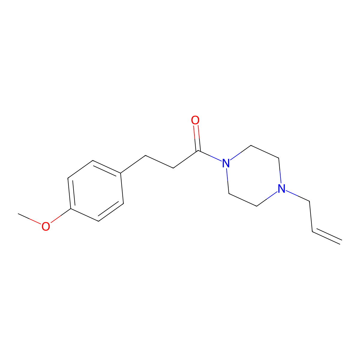 3-(4-Methoxyphenyl)-1-(4-prop-2-enylpiperazin-1-yl)propan-1-one molecular structure, CAS 485797-29-3