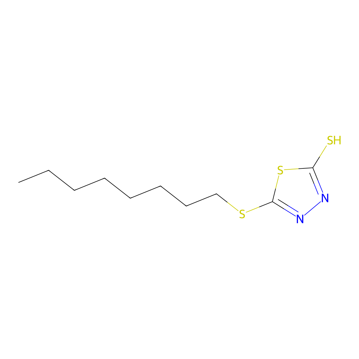 5-(Octylthio)-1,3,4-thiadiazole-2-thiol molecular structure, CAS 4858-29-1