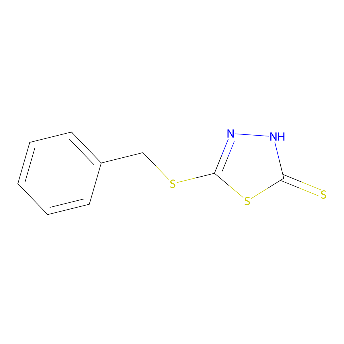 5-(Benzylthio)-1,3,4-thiadiazole-2-thiol molecular structure, CAS 4858-36-0