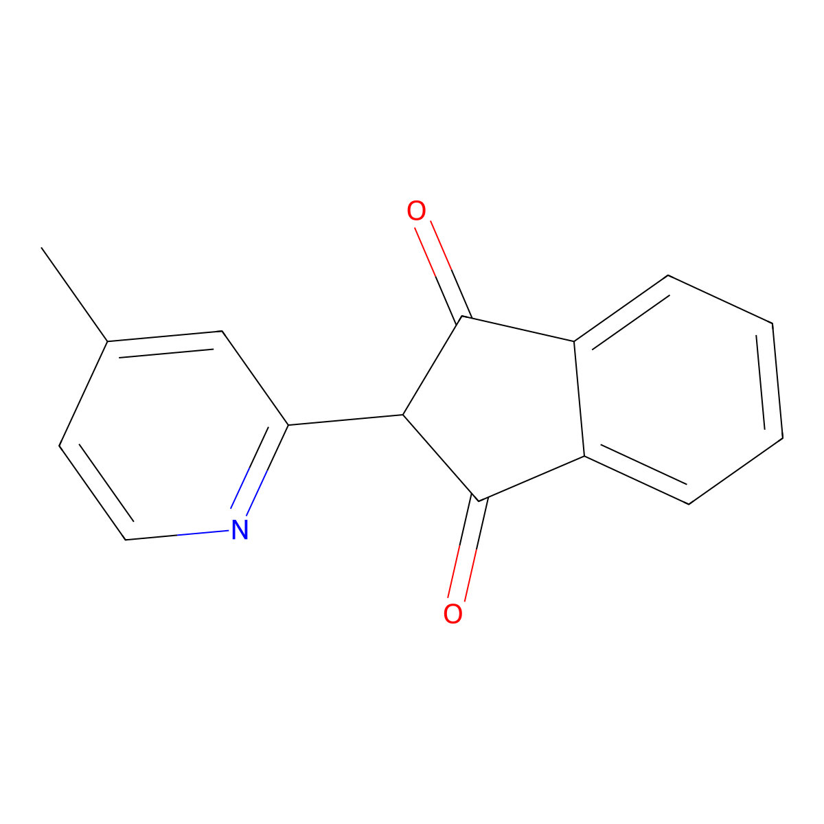 2-(4-Methylpyridin-2-yl)-1H-indene-1,3(2H)-dione molecular structure, CAS 4858-57-5