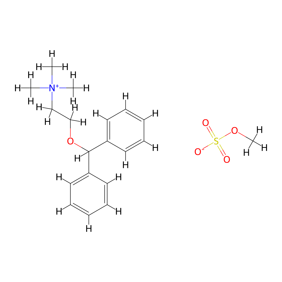 Mefenidramium Metilsulfate molecular structure, CAS 4858-60-0