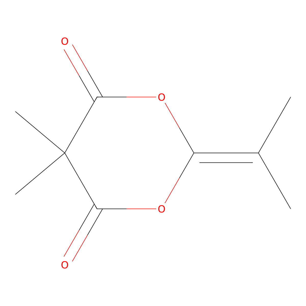 5,5-Dimethyl-2-(propan-2-ylidene)-1,3-dioxane-4,6-dione molecular structure, CAS 4858-67-7