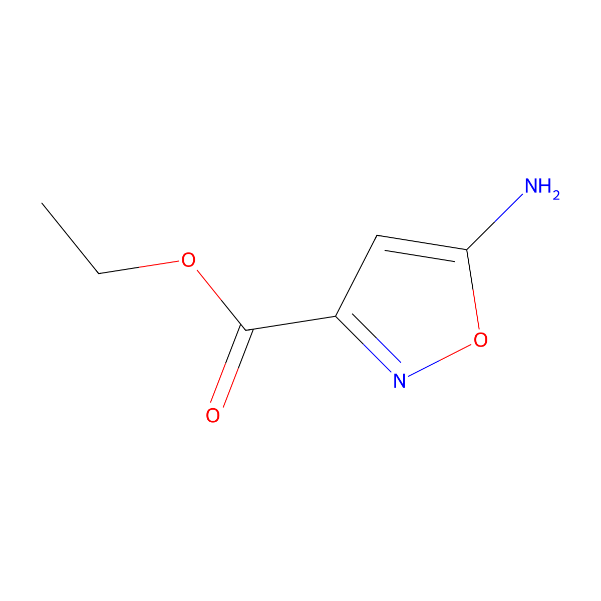 Ethyl 5-amino-1,2-oxazole-3-carboxylate molecular structure, CAS 485807-08-7