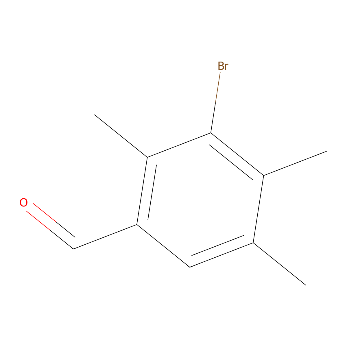 3-Bromo-2,4,5-trimethylbenzaldehyde molecular structure, CAS 485814-90-2