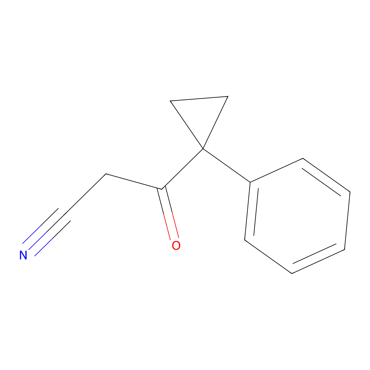 3-Oxo-3-(1-phenylcyclopropyl)propanenitrile molecular structure, CAS 485827-87-0