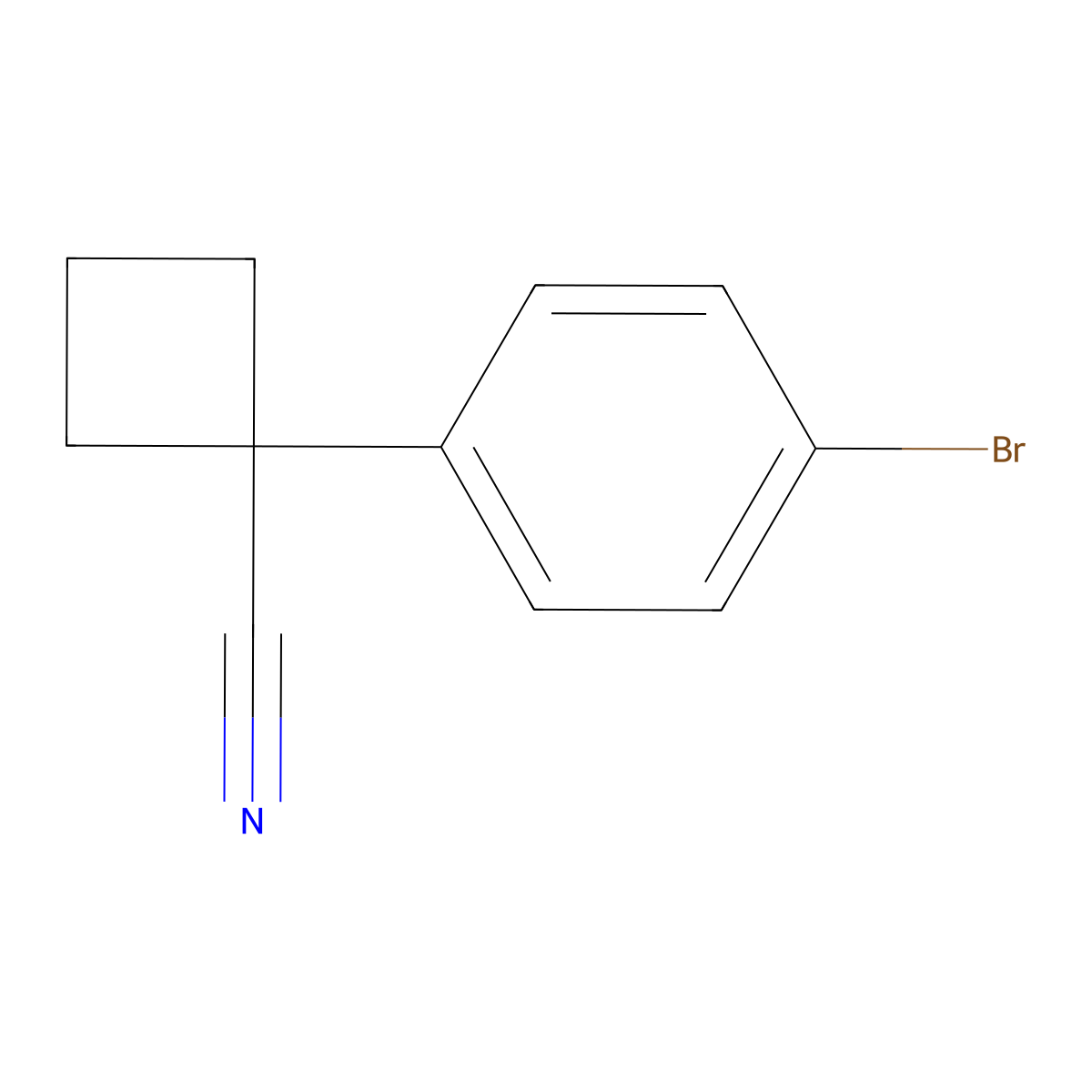 1-(4-Bromophenyl)cyclobutanecarbonitrile molecular structure, CAS 485828-58-8