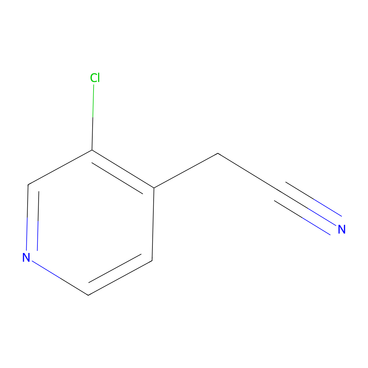 2-(3-Chloropyridin-4-yl)acetonitrile molecular structure, CAS 485828-87-3