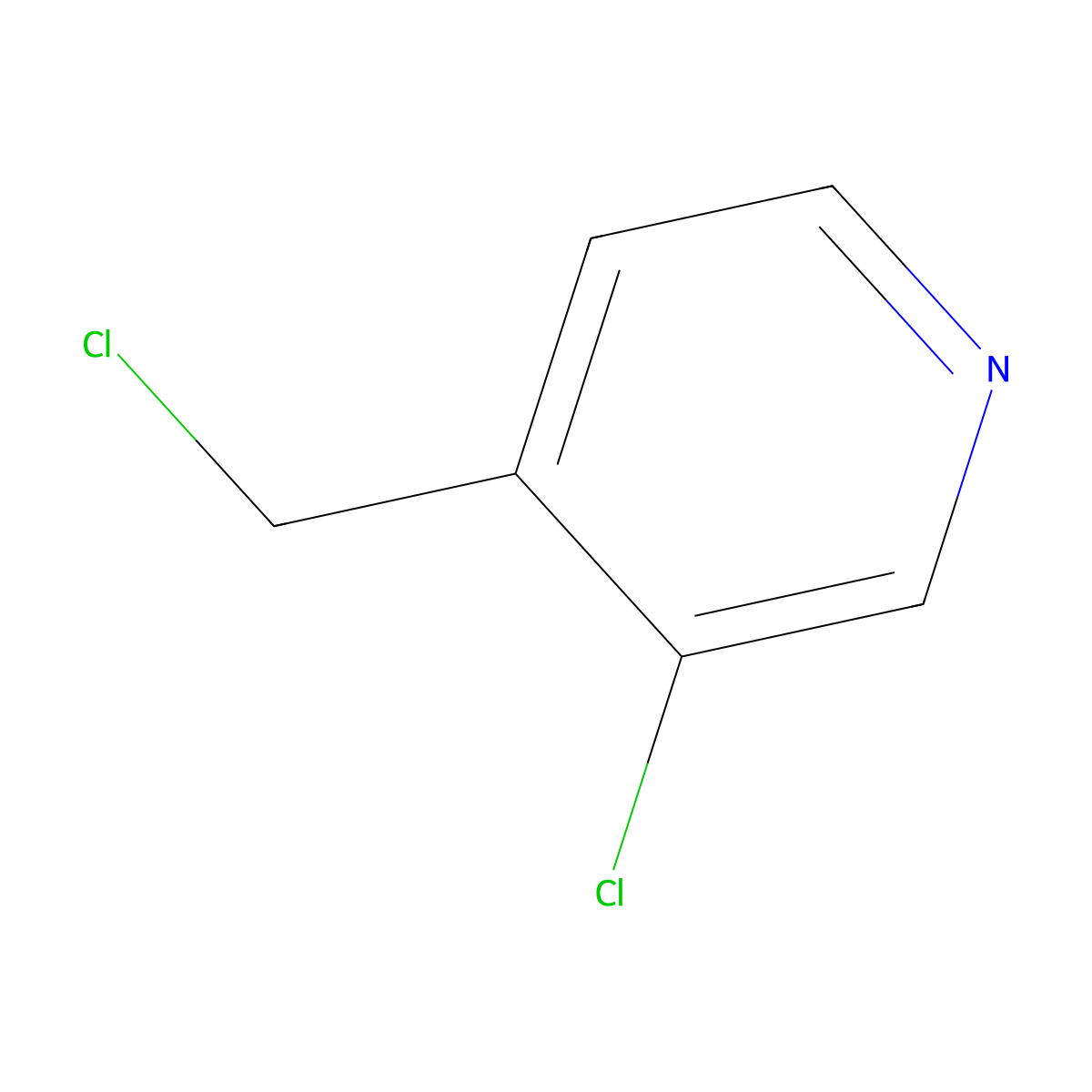 3-Chloro-4-(chloromethyl)pyridine molecular structure, CAS 485828-89-5