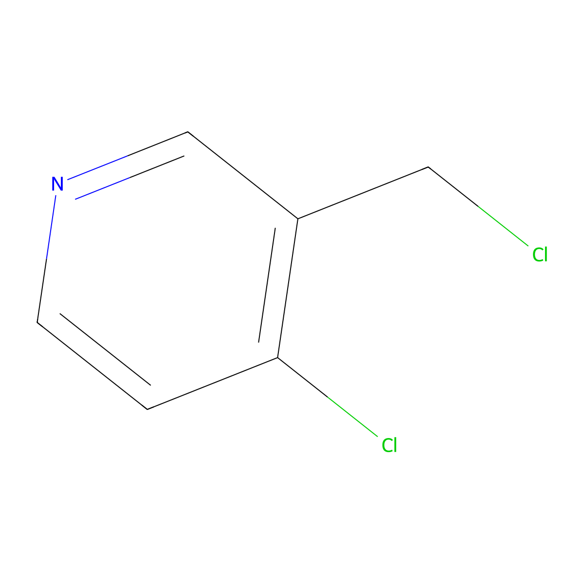 4-Chloro-3-(chloromethyl)pyridine molecular structure, CAS 485828-90-8